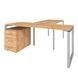 Loft Szczeg&oacute;ły Biurko gabinetowe LB200, Дуб крафт золотий, 18, Szary