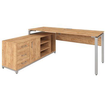Офісний письмовий стіл керівника Loft Details FM200 Дуб крафт золотий з царгою 133133 фото