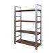 P&oacute;łka metalowa Loft Detale M-125-1, Венге вінтаж, Szary, 18