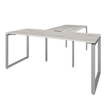 Офісний письмовий стіл керівника Loft Details KB180 з брифінгом Сосна лофт біла 901159 фото