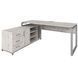 Loft Detale Biurko gabinetowe F200 z tsargą, Сосна лофт біла, 18, Szary