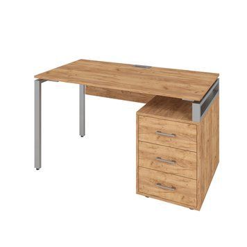 Офісний письмовий стіл Loft Details LM135 Дуб крафт золотий з царгою 61133 фото