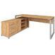 Loft Detale Biurko gabinetowe F200 z tsargą, Дуб крафт золотий, 18, Szary